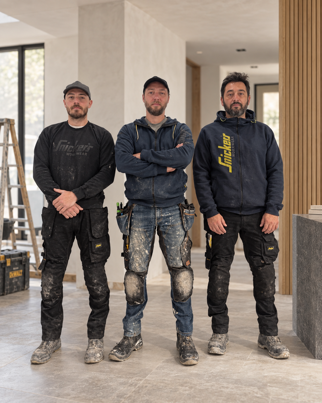 L'équipe de JS Pro Construct sur un chantier de rénovation
