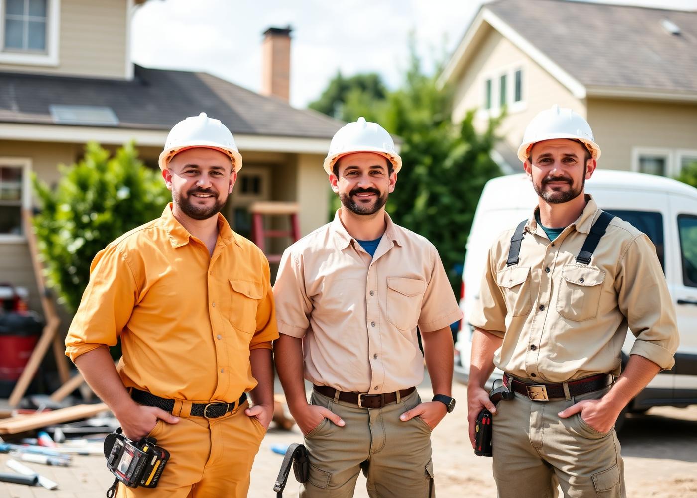 Équipe de JS Pro Construct sur un chantier de rénovation
